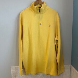 Polo by Ralph Lauren MEN size XL Yellow Quarter Zip Sweater